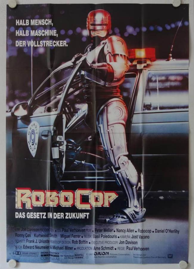 Robocop original release german double-panel movie poster